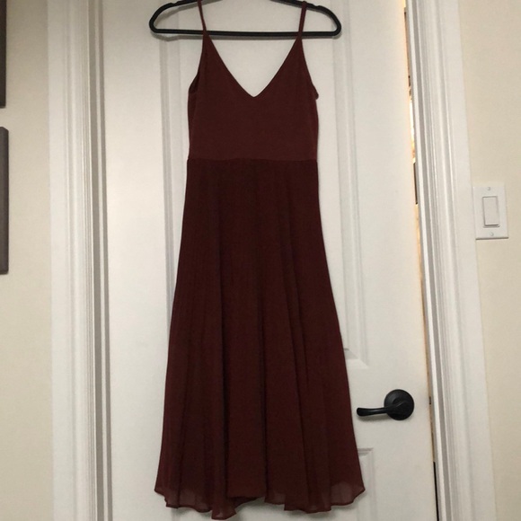 Gorgeous like new fit and flare rust-coloured dress from Aritzia - Picture 3 of 5